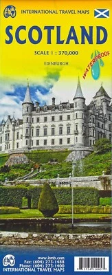 Mapa de Escocia, con mapa insertado de Edimburgo, por ITMB, impermeable, resistente al desgarro Foto 1 de 2