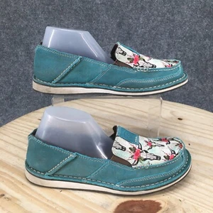 Ariat Shoes Womens 8 B Slip On Loafers Flats Comfort Blue Multicolor Leather - Picture 1 of 16