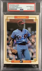 Tug McGraw Signed 1984 Donruss Grand Champion #53 Autograph Card Phillies PSADNA - Picture 1 of 2