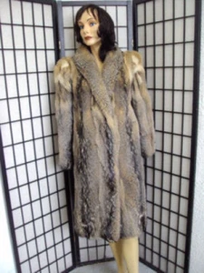 ! EXCELLENT AMERICAN GREY GRAY FOX FUR COAT JACKET WOMEN WOMAN SZ 4-6 small - Picture 1 of 1