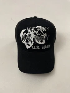Vanguard U.S. Navy Graphic Black Adjustable Snapback Hat One Size  - Picture 1 of 4
