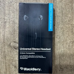 BlackBerry Universal Stereo Headset Headphones For Z10, Z30, Q5, Q10 & iPhone - Picture 1 of 3