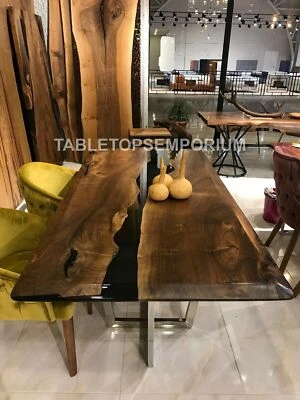 Handmade Epoxy Table, Acacia Wood Special Epoxy Wood Resin table Home Decoration - Image 1 of 4