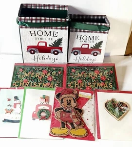 1/2 Dutzend Hallmark's "Signatur" Weihnachtskarten mit (2) "Pappe" Geschenktüten - Bild 1 von 9