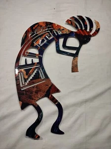 Humpback Kokopelli Wall Hanging Southwest Indian Metal Art Sculpture 20.5" - Picture 1 of 5