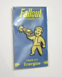 Fallout Crate #11 Energize Rar Pin Badge Loot Crate Bethesda Collectible - Picture 1 of 3