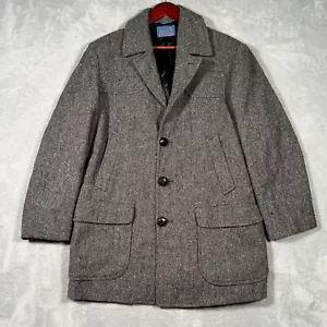 Pendleton Jacket Mens 40 Gray Wool Vintage Overcoat Car Coat *FLAWS - Picture 1 of 15