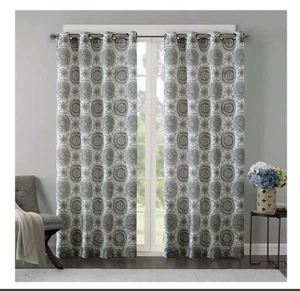 Regency Heights Opus 108-Inch Grommet Top Window Curtain Panel in Grey, NEW - Picture 1 of 1