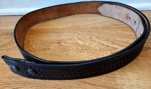 Cinturón para hombre Coronado de cuero negro Eagle NRA talla 44 - sin hebilla hecho en EE. UU. - Imagen 1 de 5