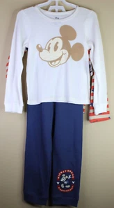 Disney Mickey Mouse Boys 3PC Long Sleeve Shirts and Pants Size 7 - Picture 1 of 6