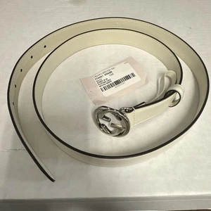 Gucci Gürtel mit ineinandergreifender G-Schnalle Gucci Gr. 100 (US 29) Mystic White Damen - Bild 1 von 8