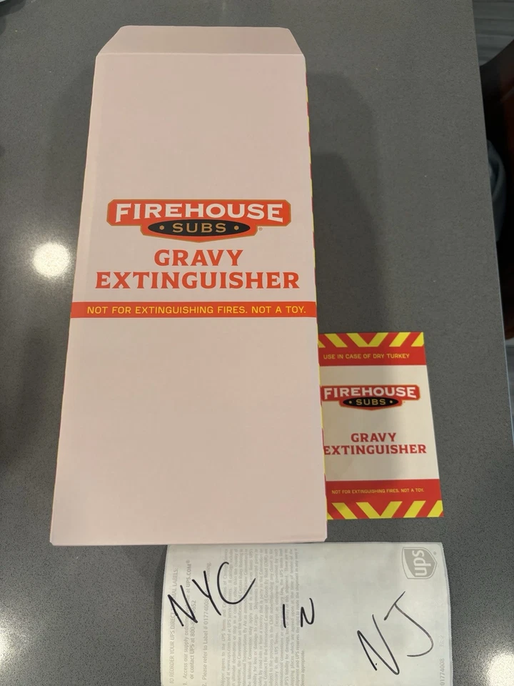 IN HAND - Firehouse Subs Gravy Extinguisher - Image 1 of 4