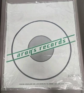 Rare Aron's Records Store Bag Vintage Los Angeles Vinyl 1984 Hip Hop Rock Indy  - Picture 1 of 9