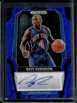 2024-25 Prizm Black Nate Robinson Signatures Blue Shimmer FOTL Prizms Auto #1/25 - Image 1 of 2