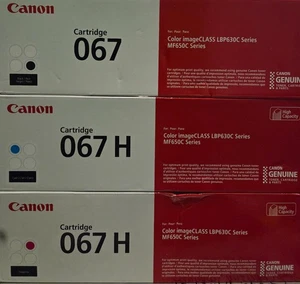 Canon 067H OEM Toner 4 Farben Set (Schwarz, Cyan, Magenta,) - Bild 1 von 6
