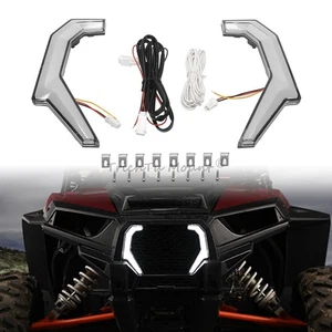 UTV Front LED Fang Accent Light Clear Len Fit for Polaris RZR XP 1000 2014-2018 - Picture 1 of 24