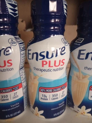 Bebida nutricional Ensure Plus, vainilla, 8 fl oz (paquete de 24) ¡Nuevo stock! 2026 Foto 1 de 4