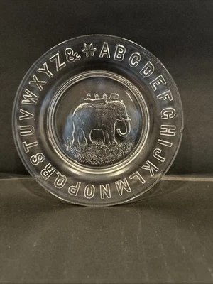 Antique Riley Glass elephant Alphabet Plate - 6” Great Condition! - Image 1 of 4