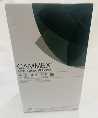 Ansell Gammex Non-Latex Pl Green Size 6.5 50-pairs Surgical Gloves - Image 1 of 3