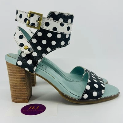 Spring Step L'Artiste Women's Dotstak Polka Dot Ankle Strap Sandals Size 39/ 8.5 - Image 1 of 4
