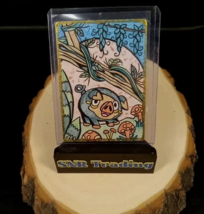 Pokémon Lechonk Le Forest Hand Drawn Art Card Original ACEO Fan Art Collectible - Picture 1 of 5