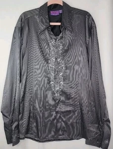 The Jimi Hendrix XXL Experience Purple Label Long Sleeve Men’s Shirt Embroidered - Picture 1 of 7