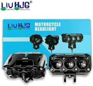 original HJG 3 led mega drive tri lens/dual color  FOR UNIVERSAL BIKES AND CARS - Picture 1 of 5