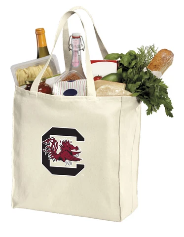 South Carolina Shopping BagsUSC Grocery Tote SHOPPER -100% NATURAL COTTON! Cover