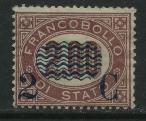Italy 1878 Official overprinted 2 centemisi on 2 lira unused no gum - Picture 1 of 1