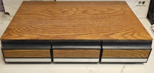 Faux Wood 36 VHS Tape 3 Drawer Storage Case (25 1/4" x16") Walmart Brand - Picture 1 of 7