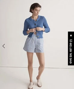 Madewell Struktur-Strick Strickjacke Pullover Größe L Farbe Hermitage Blau - Bild 1 von 9