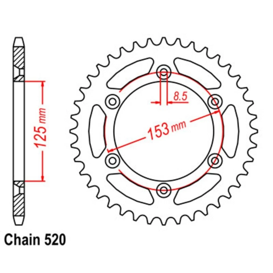 SuperSprox Rear Sprocket 51T for Honda CRF250L ABS 2017-2020 >520 - Imagem 1 de 1