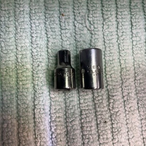 Mac Matco Tools 1/4 Drive 3/16” & 11/32” 6PT Shallow Sockets Lot Of 2 - Picture 1 of 5
