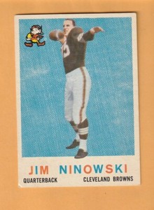 Jim Ninowski Cleveland Browns 1959 Topps #125 RC Rookie Michigan State 2E