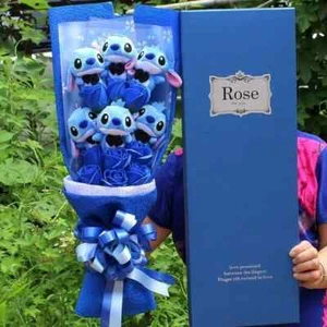 Lilo and Stitch Bouquet Artificial Cartoon Plush Toys, valentines day gift - Picture 1 of 4