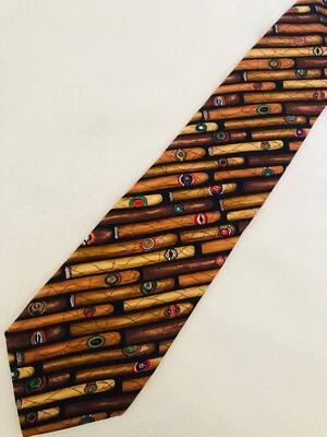Alynn Neckwear What This Country Needs Is A Good $0.05 Cigar Silk Necktie Cigars - Image 1 of 3