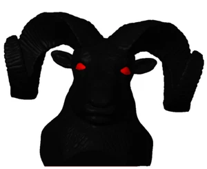 Abdeckkappe AHK DODGE RAM WIDDER KOPF - ROTE  AUGEN - MIT  DIEBSTAHLSCHUTZ - Picture 1 of 2