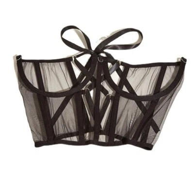 Women Waistband Corset Belt Under Bust Waist Cincher Mesh Clubwear Elegant - Image 1 of 4