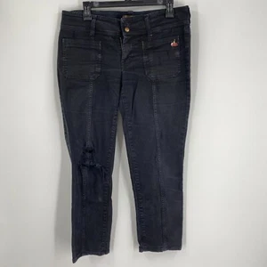 Galliano Men’s Black Relaxed Fit Distressed Jeans size 32 - Picture 1 of 6