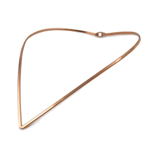 Copper Choker Solid Polished Copper Torq V Shaped Necklace for Women - Picture 1 of 4