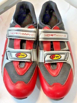 Northwave Cycling Shoes UK9 good Size Red ,Silver Black - Image 1 of 4