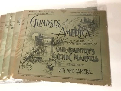 GLIMPSES OF AMERICA 1894 Our Country's Scenic Marvels PEN AND CAMERA, LOT OF 14 - Image 1 of 4