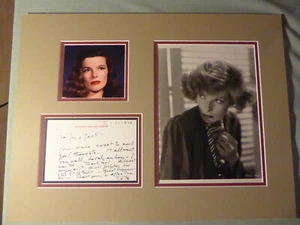 KATHARINE HEPBURN A.L.S TO JACK LARSON & 1933 ERNEST A BACHARACH 8X10 COA - Foto 1 di 6