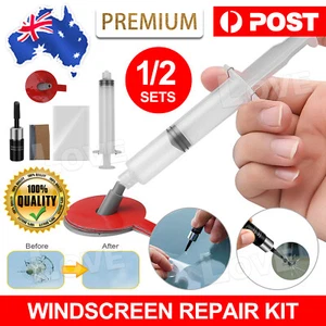 1/2Sets Windscreen Repair Kit Crack Remove Chip Resin Glass Recovery Car Repair - Picture 1 of 11