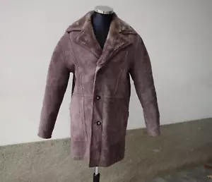 Herren Lammfell mantel shearling original vintage grau Größe XL - Bild 1 von 12