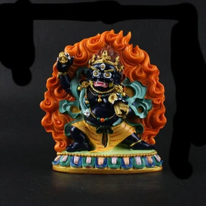 Hand Painted Vajrapani Buddha Figurine Statues of Yamantaka Auspicious Ornament - Picture 1 of 4
