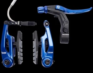 BOX THREE BMX MINI V Brake Kit 85mm w/LEVER SHORT BLUE - Picture 1 of 1