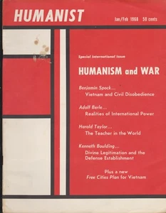 HUMANIST MAGAZINE JANUARY/FEBRUARY 1968 *HUMANISM & WAR* - Imagen 1 de 1