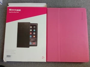 Snugg iPad Pro Flip Case Red PU Leather with magnetic close & pockets - Picture 1 of 4