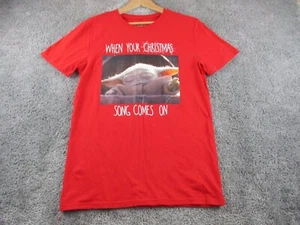 Star Wars T Shirt Small Christmas Yoda Red Graphic Round Neck Short Sleeve Funny - Bild 1 von 13